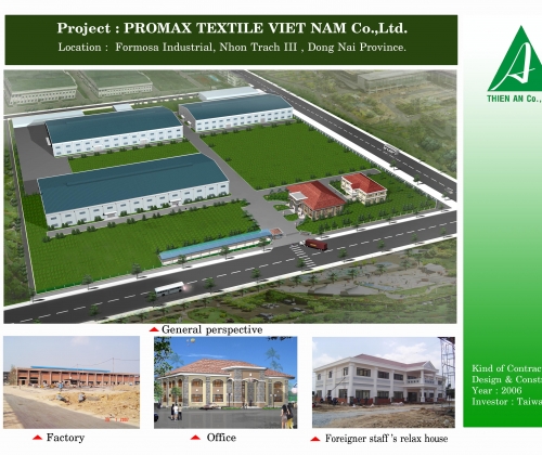 Nhà máy Promax Textile Việt Nam - Công ty TNHH Promax Textile Việt Nam - Đài Loan